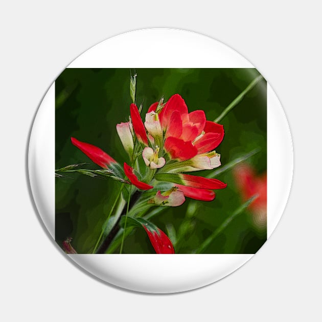 Red Paintbrush in Style Pin by elisewied