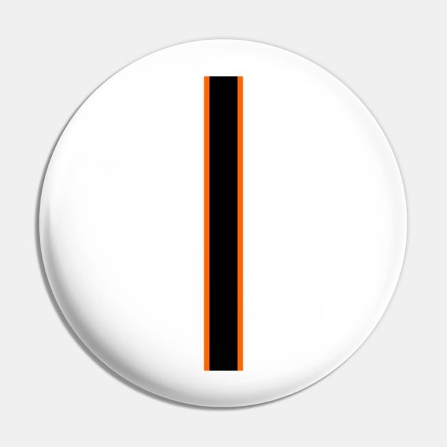 Luton Town Retro Home 1977 -78 White and Orange White Black Bars Pin by Culture-Factory