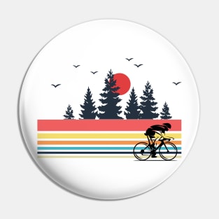 Vintage Retro Bicycle Cycling Mountain Bike Outdoor Cyclist Pin