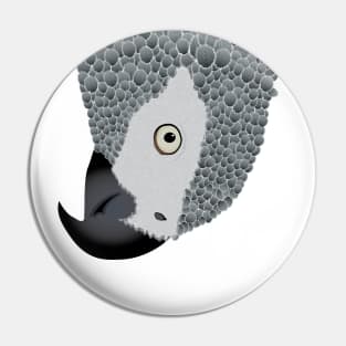 African Grey Parrot Pin