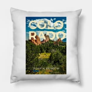 Colorado Travel Poster Pillow