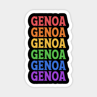 GENOA COLORFUL TEXT Magnet