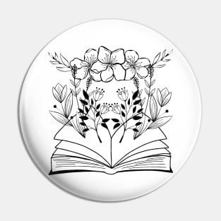 Floral book Pin