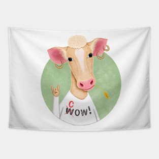 Wow Cow Tapestry