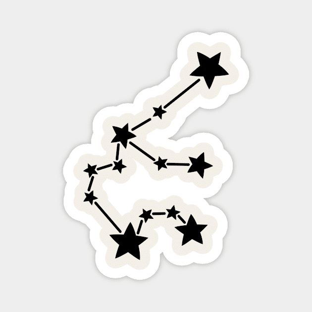 Aquarius Constellation Magnet by Nessanya