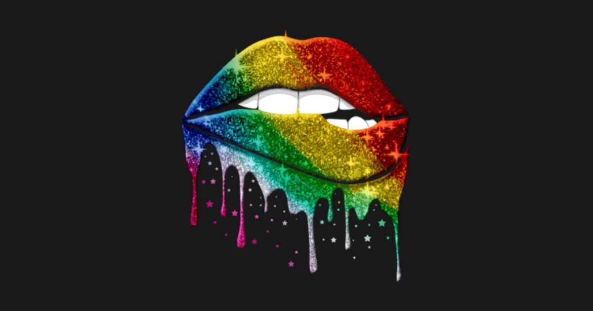 Dripping Lips Pride Lgbt Shirt Gay Love Lesbian Rainbow T Gay Beat Tapestry Teepublic