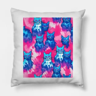 Tie Dye Cat Pillow