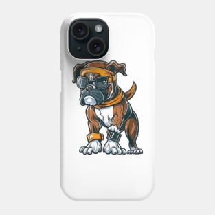 Ride with Purpose: GreenBubble's Snowboarding Boxer Dog Print Phone Case