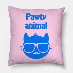 Pawty animal - cool & funny cat pun Pillow