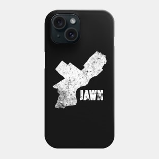 Philly Jawn Philadelphia Map Distressed Gritty Retro Style Phone Case