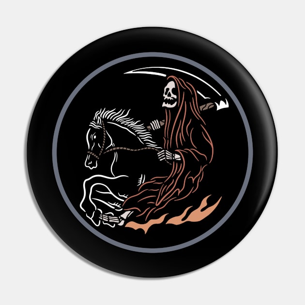 Horse and skull Pin by gggraphicdesignnn