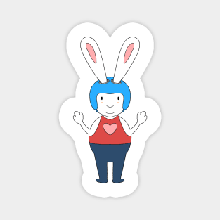 Cycling rabbit Magnet