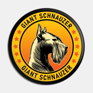 Giant Schnauzer Dog Portrait Pin