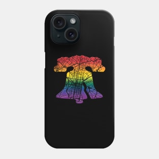 Philadelphia Fan Skyline Brotherly LOVE Philly Pride Liberty Bell Rainbow Phone Case