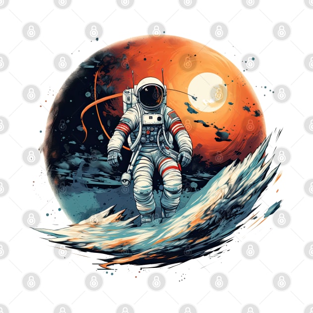 Colorful Astronaut in Space #5 by Chromatic Fusion Studio