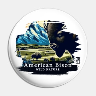 American Bison - WILD NATURE - BISON -4 Pin