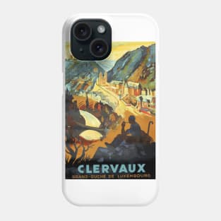 Clervaux, Luxembourg - Vintage Travel Poster Design Phone Case