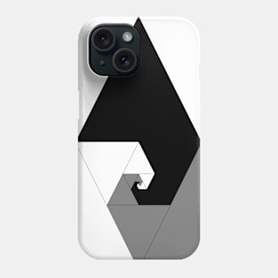 3D Animator 3D Printing geometry black and white triangles Phone Case