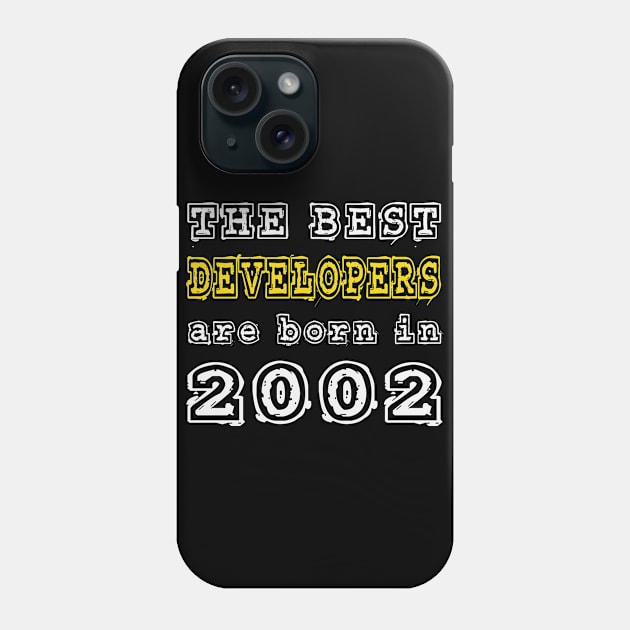 The Best Developers Are Born In 2002 Phone Case by cualumpane