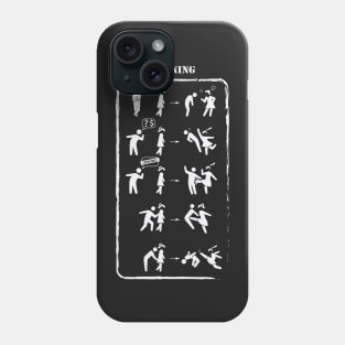 Anti-street harassment warning white pictograms Phone Case