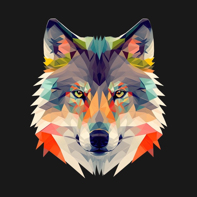 Polygon Wolf Head by i2studio