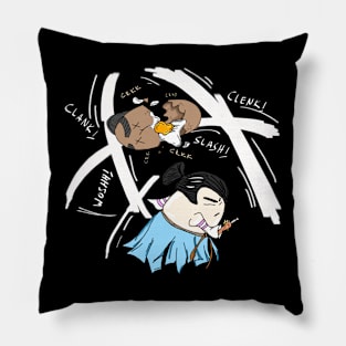 Eggmurai Showdown Pillow