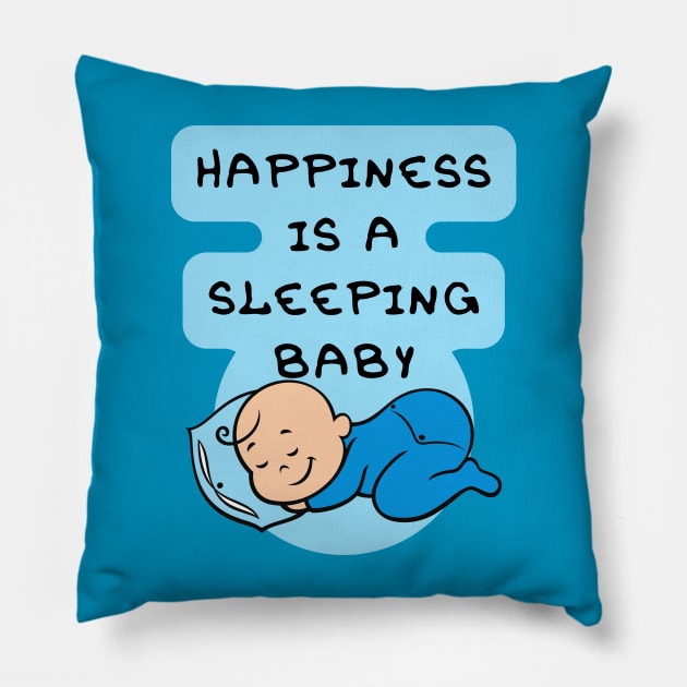 Happiness is a Sleeping Baby - Type 2 Pillow by Sleepy Time Tales