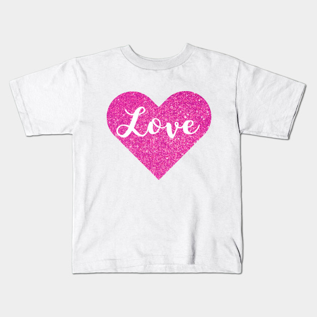 Cute Pink Heart Love Valentine Sgift For Her Heart Kids T