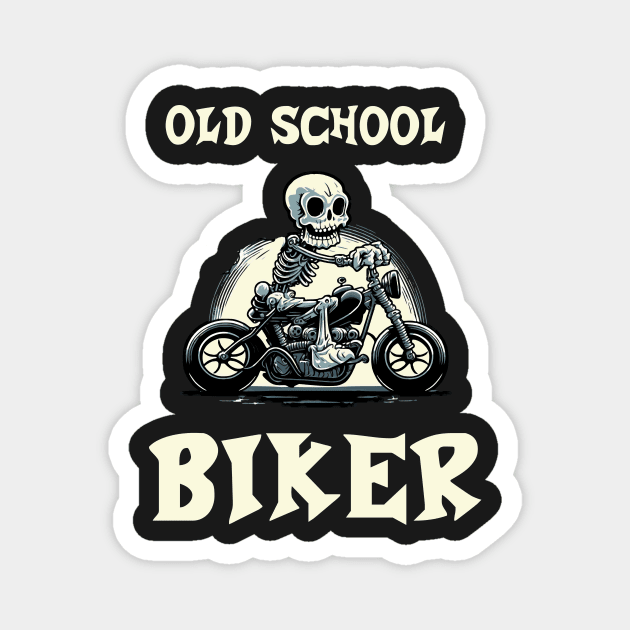 Old School Biker Magnet by pxdg