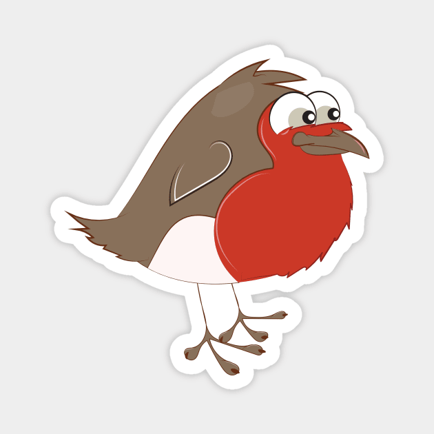 Robin Red Breast Magnet by nickemporium1