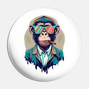 Monkey with glasses. Pin