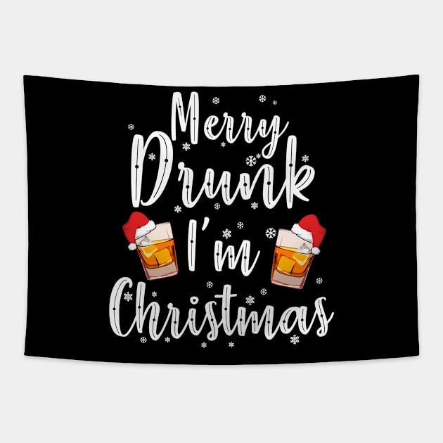 Merry Drunk I'm Christmas Tapestry by KsuAnn