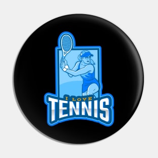 I Love Tennis Pin