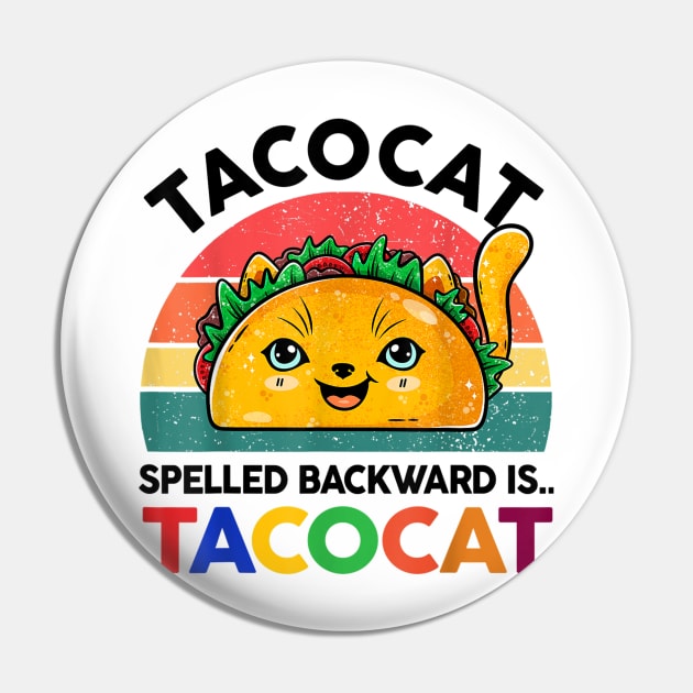 Taco Cat Kids Funny Shirt Cinco De Mayo Mexican Pin by FêriStore'