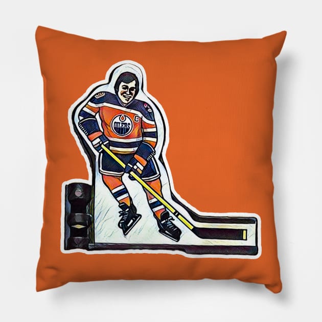 Coleco Table Hockey Players - Edmonton Oilers Pillow by mafmove