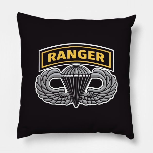 Army Ranger with Jump Wings Pillow by Trent Tides