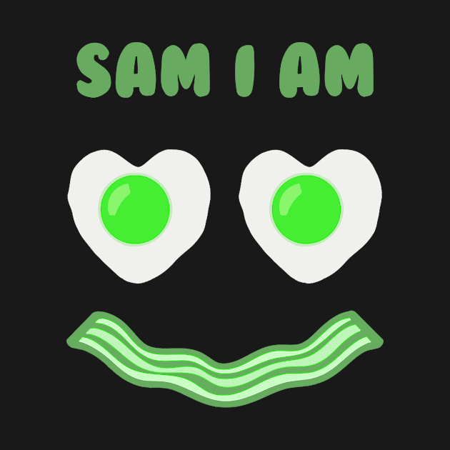 Sam I Am Green Eggs Ham Smile Face Brunch Breakfast Costume by SPERTPATS WARRIOR ONDERDIEL ART