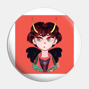 Black wings demon girl Pin