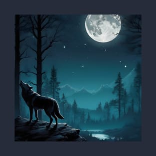 Howling at the moon! T-Shirt