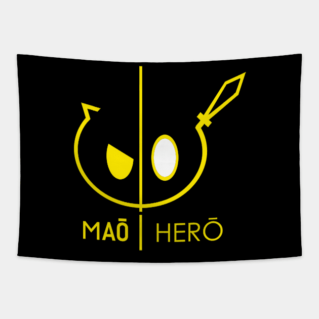 Maou | Hero Logo (Yellow) Tapestry by Maou.Hero