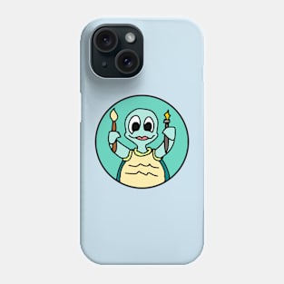 Teal Turtle Merit Badge Phone Case