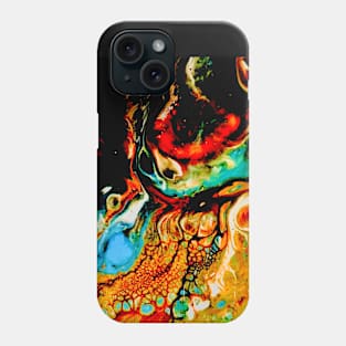 Coral turquoise paint pour festival Phone Case