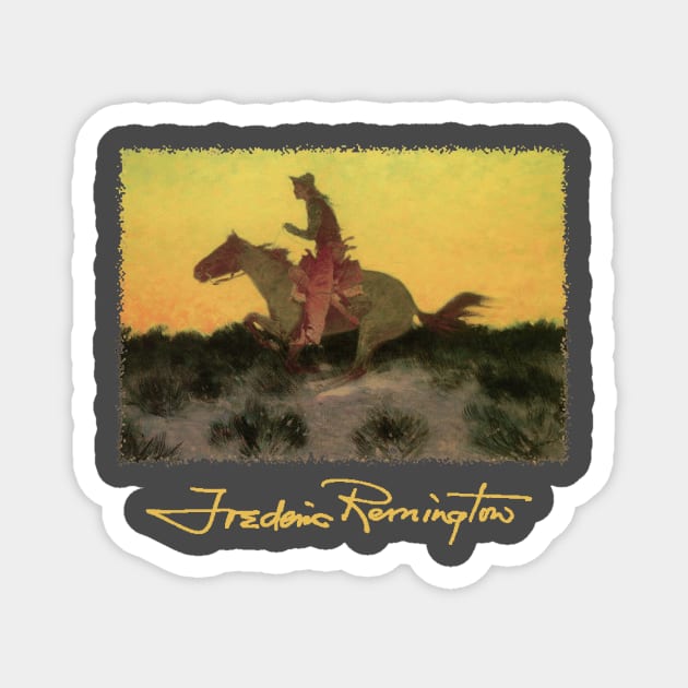 Against the Sunset by Frederic Remington Magnet by MasterpieceCafe
