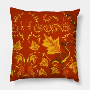 Autumn Leaves and Serpents Pillow