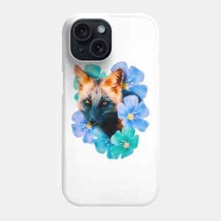 Flowers - Fox (Digital Drawing) Phone Case