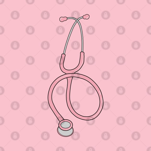 Pink stethoscope by Dr.Bear