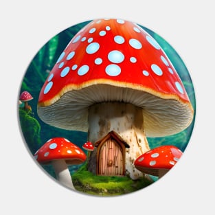 Fantasy Mushroom Art Pin