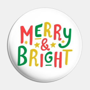 Merry and Bright (red/green/gold) Pin