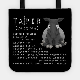 Profile Description Chubby Tapir Fact Sheet Tote