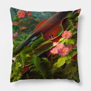 Cello & Flowers Pillow